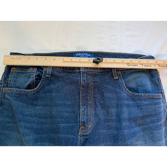 Arizona Jean Co Mens Flex Bootcut Jeans Size 36x32 Dark Wash Denim Work Pants - Picture 6 of 15